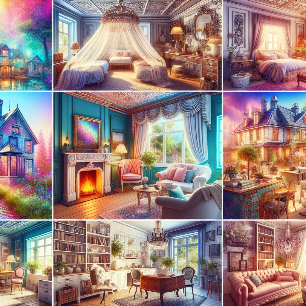 Fargerikt interiør i elegant herskapshus