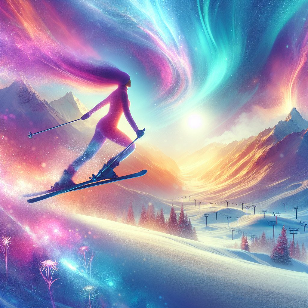 Magisk skiopplevelse under nordlysets dans